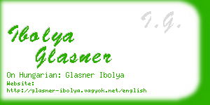 ibolya glasner business card